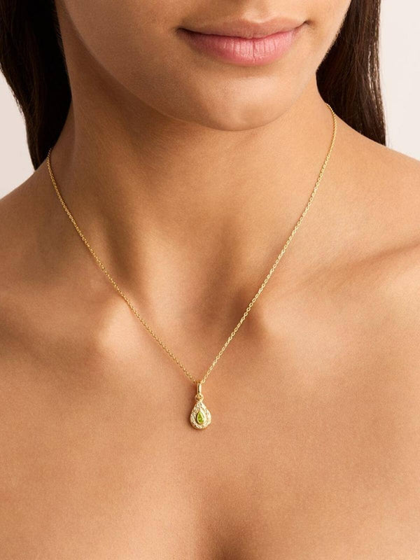 Perlu 18k Gold Vermeil With Love Birthstone Annex Link Pendant - August