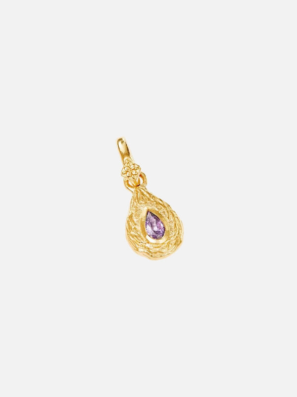 perlu 18k Gold Vermeil With Love Birthstone Annex Link Pendant - February