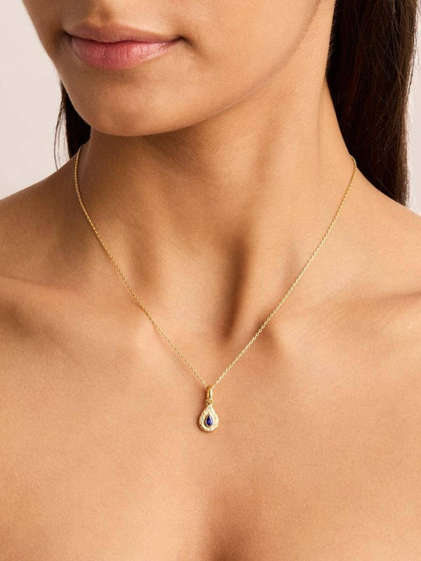 Perlu 18k Gold Vermeil With Love Birthstone Annex Link Pendant - September