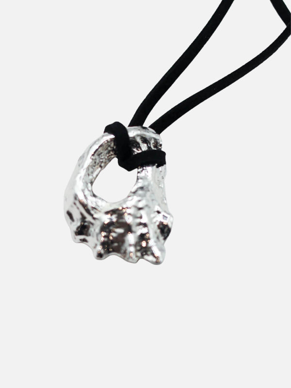 Perlu Horizons Shell Cord Necklace: Brass + Sterling Silver Plating