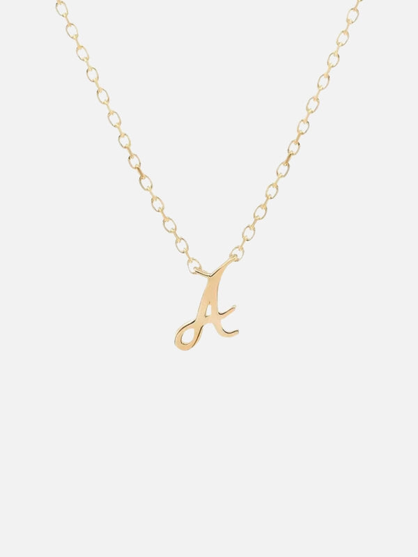 Perlu 14K Gold Love Letter Necklace