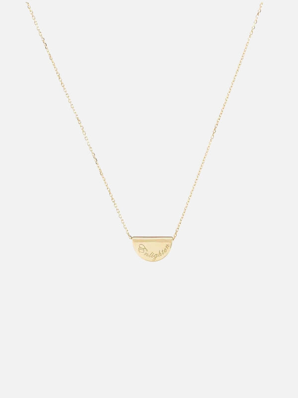 Perlu 14k Gold Mini Lotus Necklace - Solid Gold