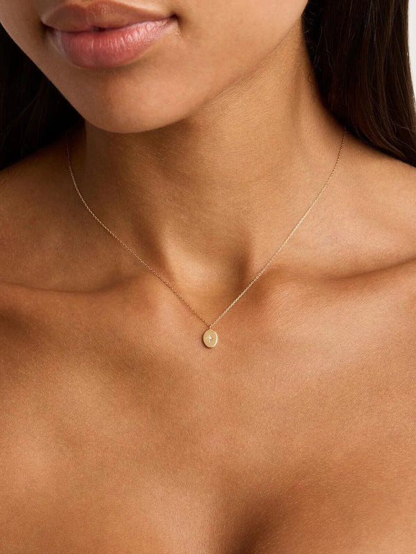 Perlu 14k Gold Shine Your Light Diamond Necklace