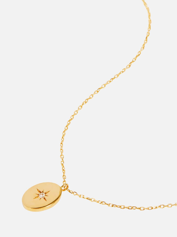 perlu 14k Gold Shine Your Light Diamond Necklace
