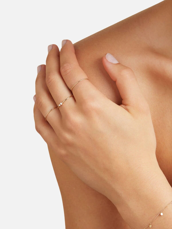 Perlu 14K Gold Sweet Purity Ring