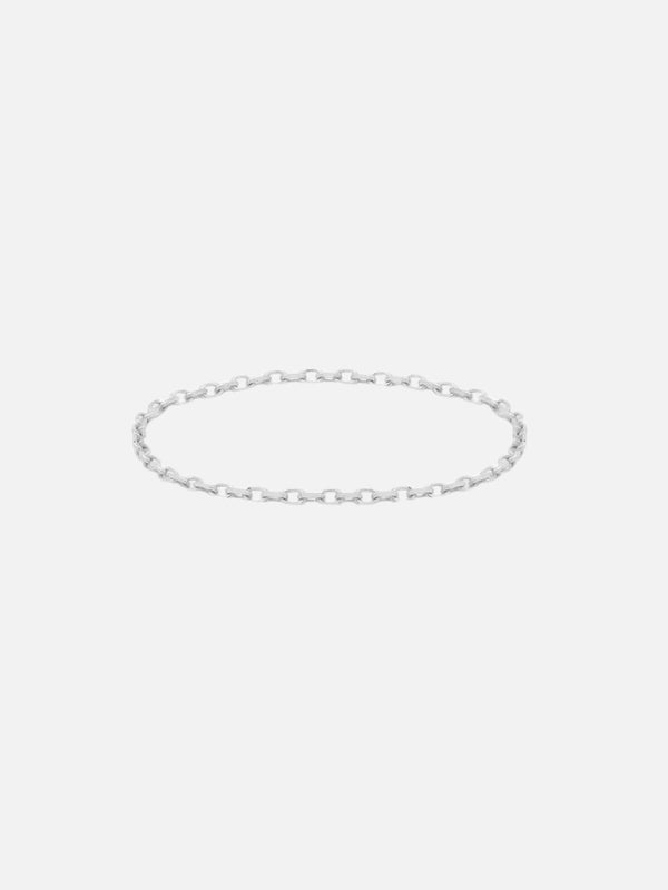 perlu 14K White Gold Purity Chain Ring