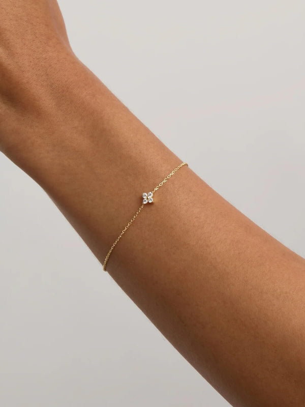 Perlu 18k Gold Vermeil Crystal Bloom Bracelet