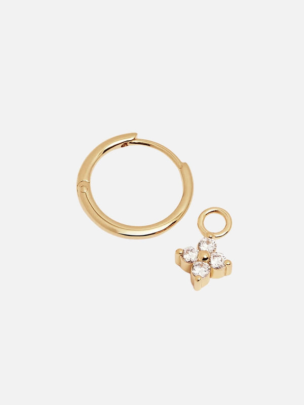 Perlu 18k Gold Vermeil Crystal Bloom Hoops