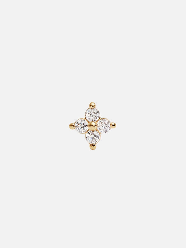 Perlu 18k Gold Vermeil Crystal Bloom Stud Earrings