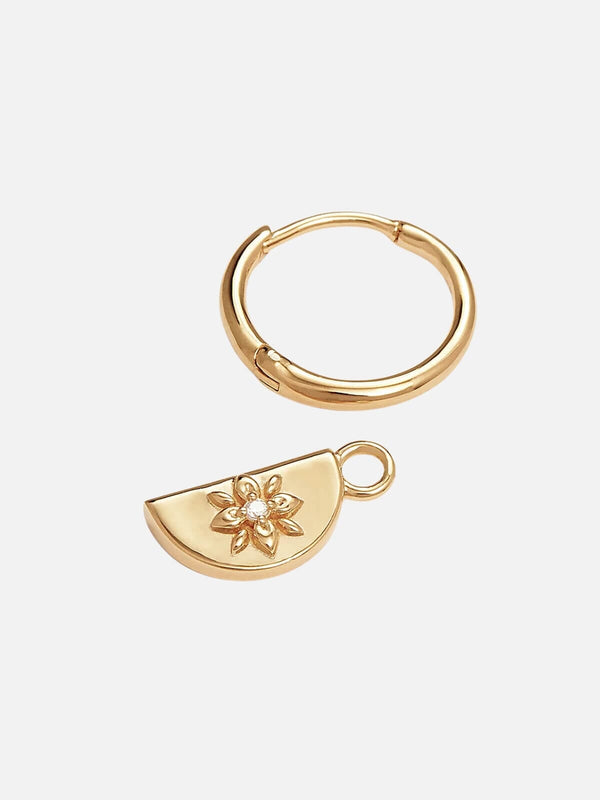 Perlu 18k Gold Vermeil Lotus Hoops