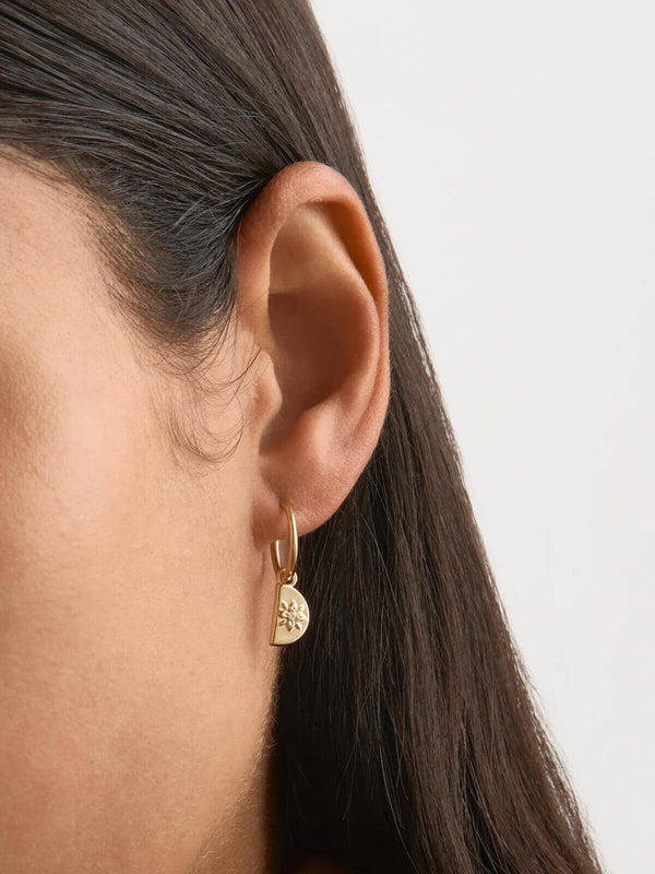 Perlu 18k Gold Vermeil Lotus Hoops