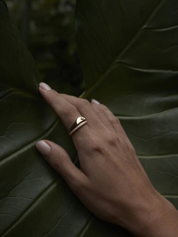 Perlu 18k Gold Vermeil With Love Ring