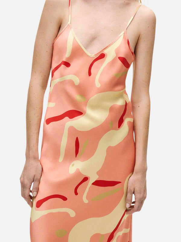 Perlu 90s Slip Dress - Rabbit Amaranth