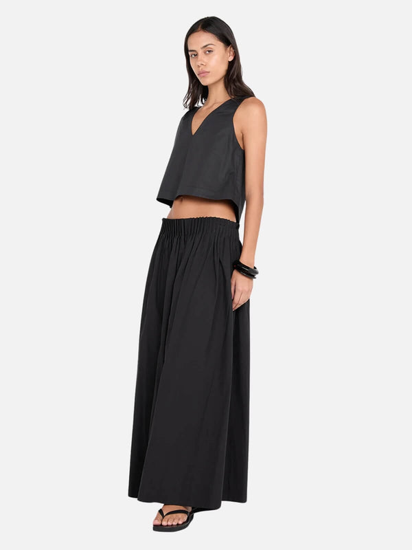 Perlu Aluca Pintuck Maxi Skirt - Black
