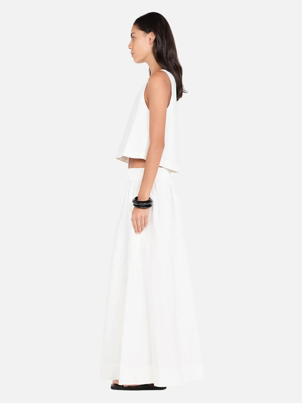 Perlu Aluca Pintuck Maxi Skirt - White