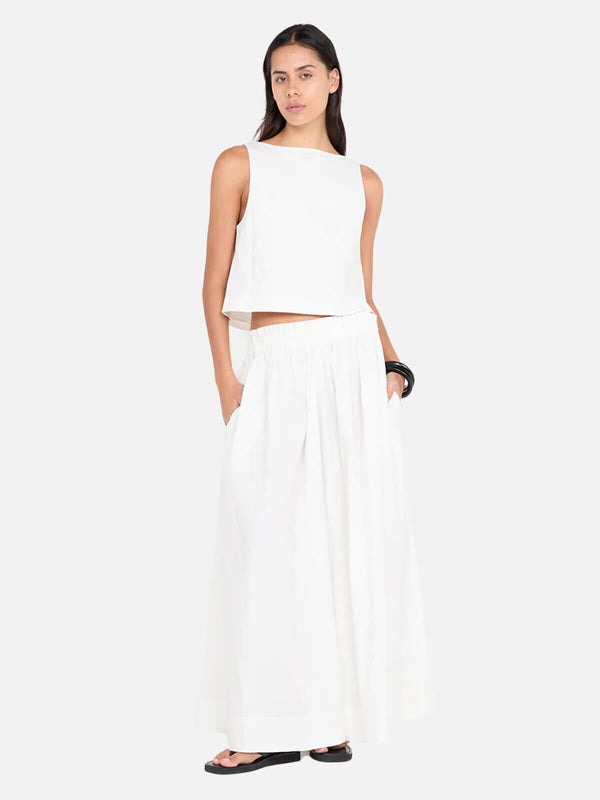 Perlu Aluca V Neck Top - White