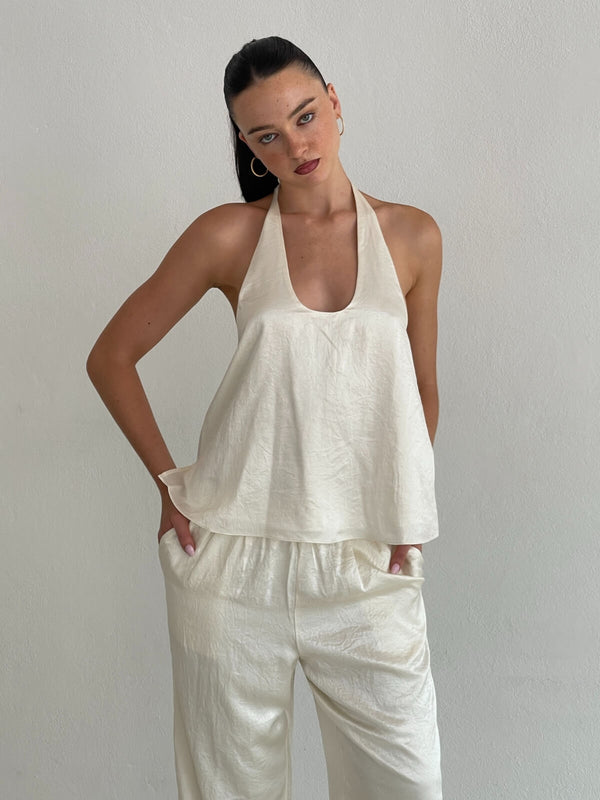 Perlu Ana Halter Top - Pearl