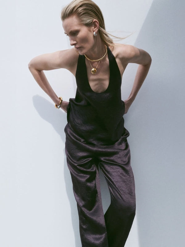 Perlu Ana Halter Top - Sumac