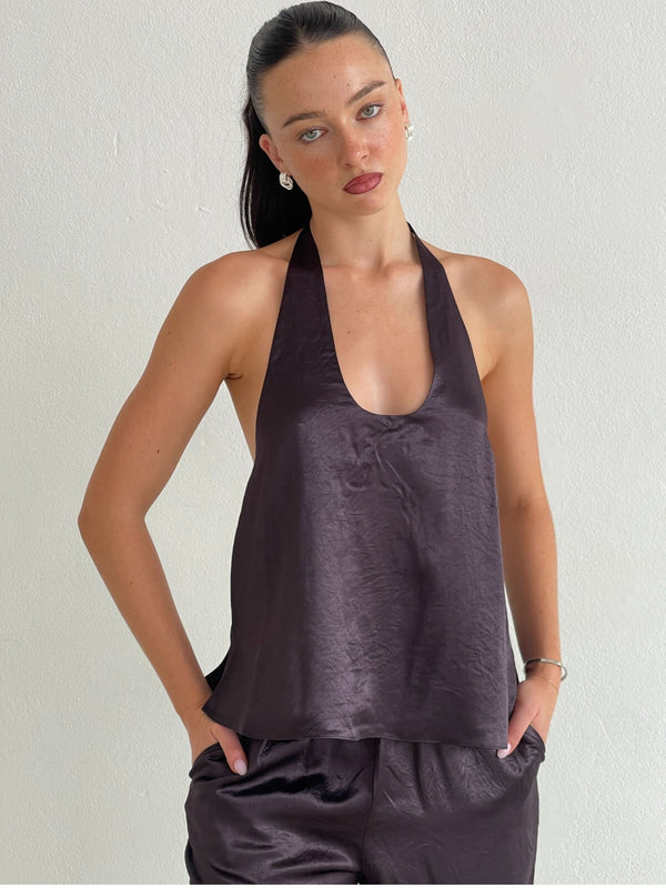 Perlu Ana Halter Top - Sumac