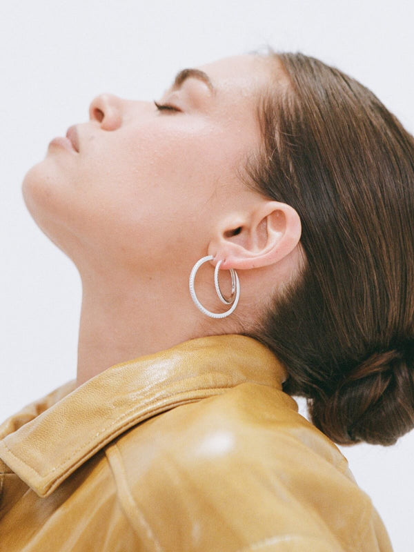 Perlu Angel Hoops - Silver 30mm