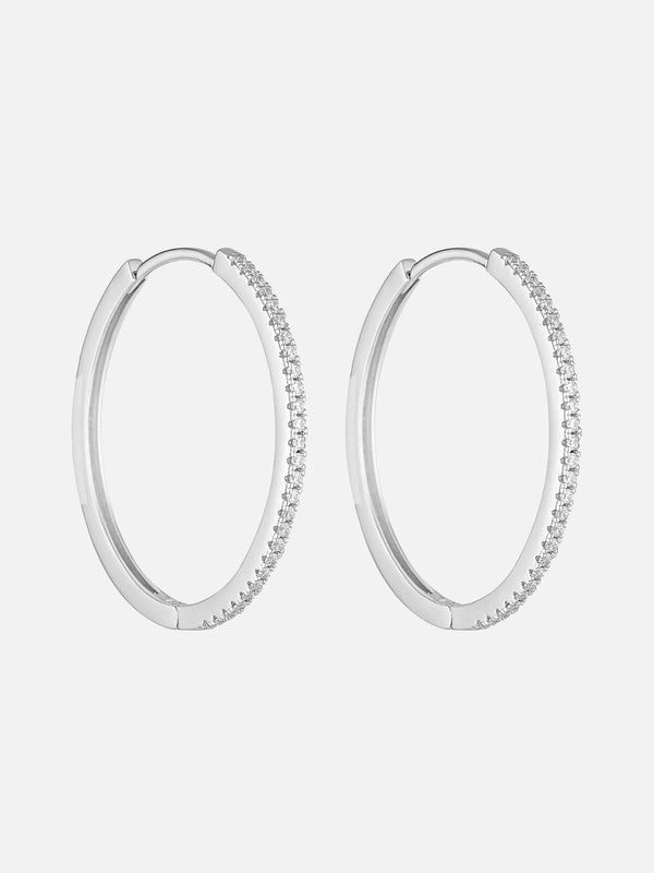 perlu Angel Hoops - Silver 30mm