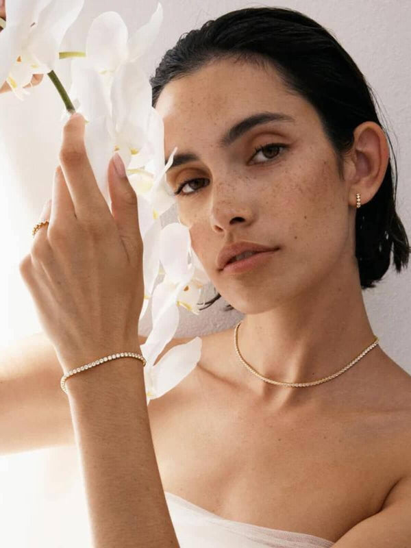 Perlu Aspen Tennis Bracelet - Gold