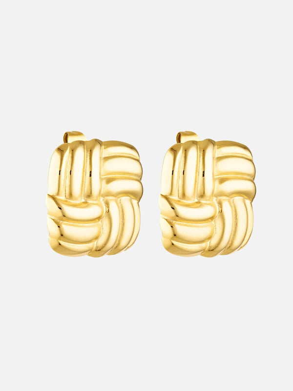 perlu Baby Cushion Earrings - Gold