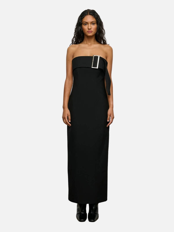 perlu Bea Strapless Dress - Black
