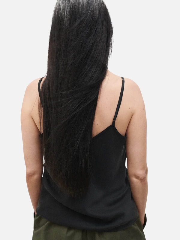 Perlu Bias Cut Cami - Black