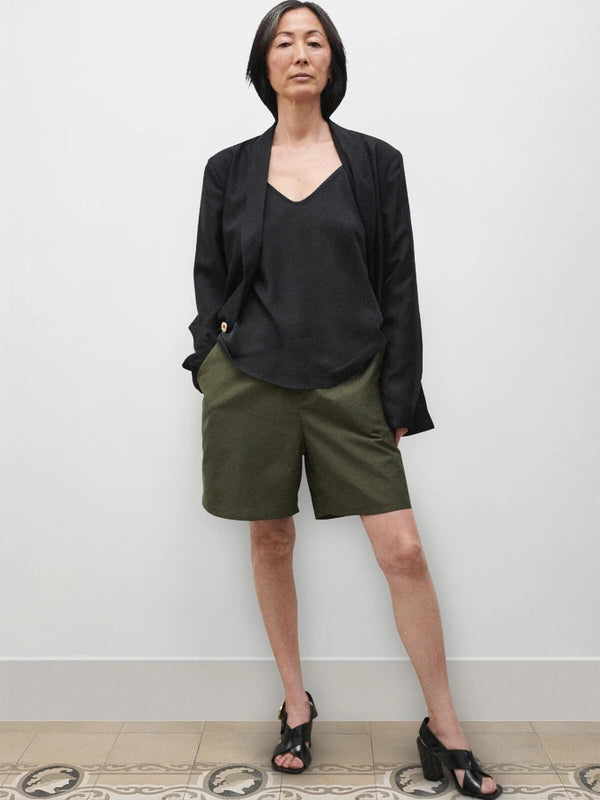 Perlu Bias Cut Cami - Black