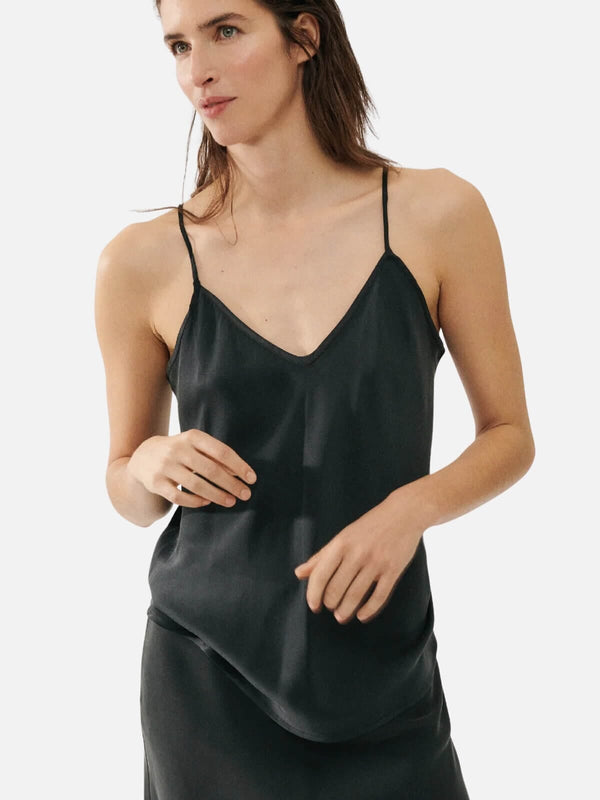 Perlu Bias Cut Cami - Black
