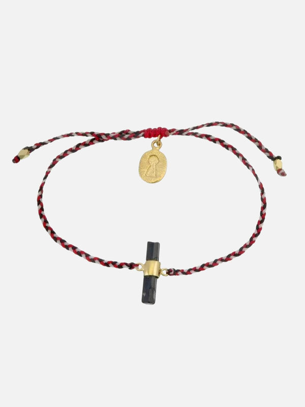 perlu Black Tourmaline Bracelet - Tridatu/Gold