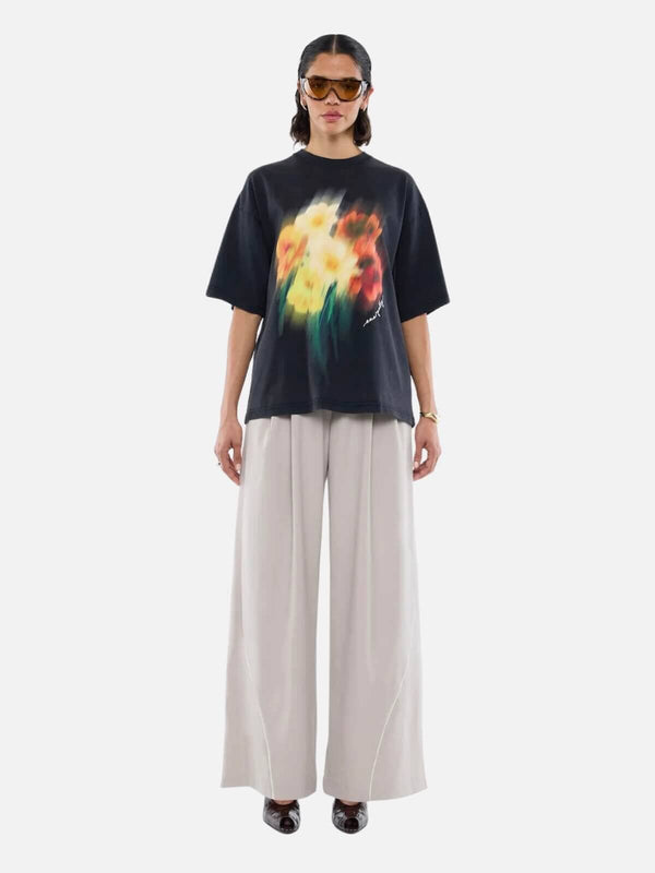 perlu Blurred Sunflowers Tee - Vintage Black