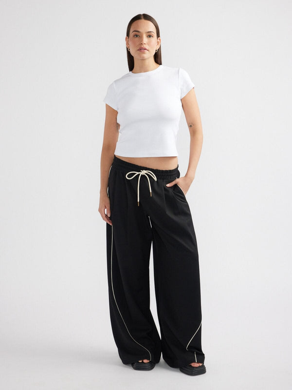 Perlu Bowie Wide Leg Pant - Black
