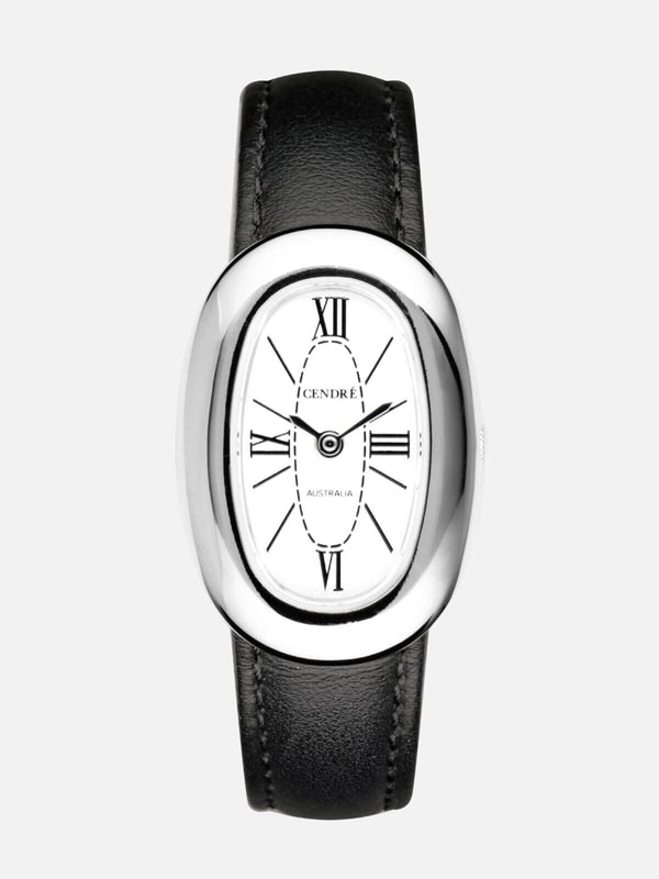 perlu Bridgette Watch - Silver Smooth Black