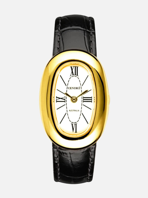 perlu Bridgette Watch - White Black Croc