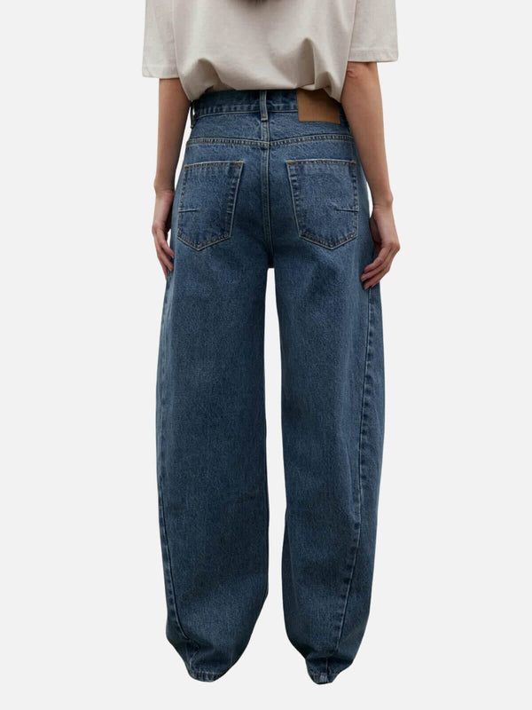 Perlu Brooklyn Barrel Leg Jean - True Blue
