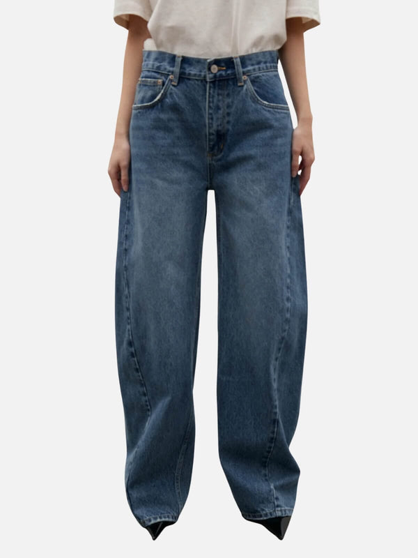 Perlu Brooklyn Barrel Leg Jean - True Blue