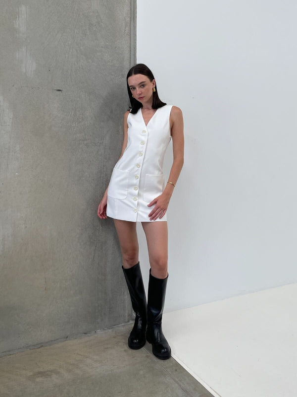 Perlu Cascade Dress - Ivory