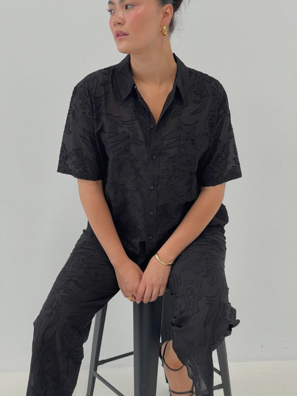 Perlu Clip Silk Bias Cut Pants - Tulipa Black