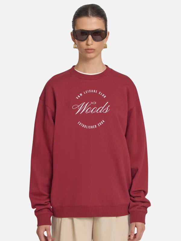 Perlu Club Woods Sweater - Deep Red