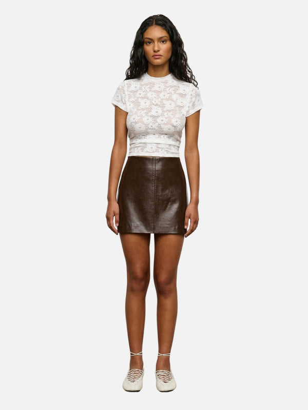 perlu Devyn Mini Skirt - Espresso