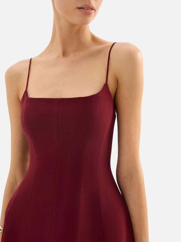Perlu Dilara Mini Dress - Cherry