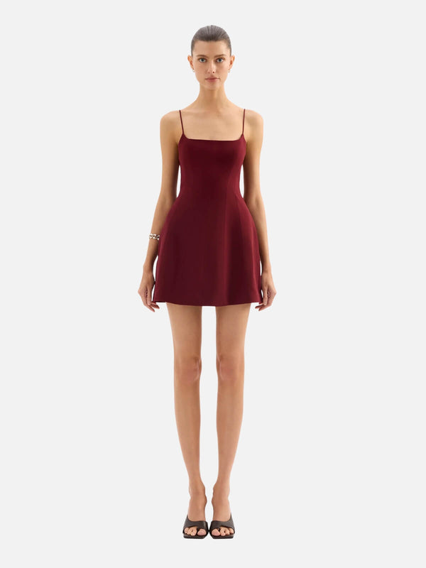 perlu Dilara Mini Dress - Cherry