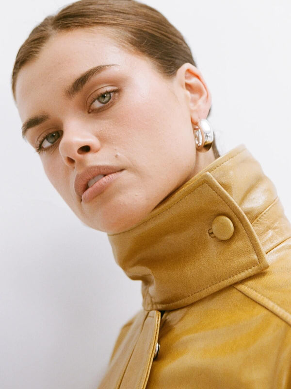 Perlu Dina Hoops - White Gold