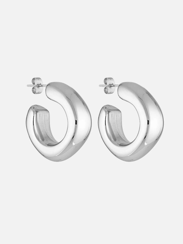 perlu Dina Hoops - White Gold