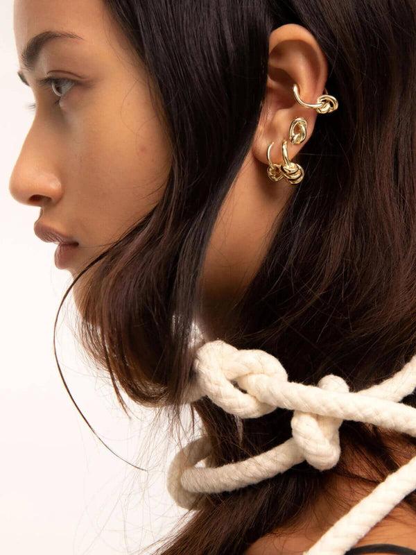 Perlu Double Knot Hoops - Gold