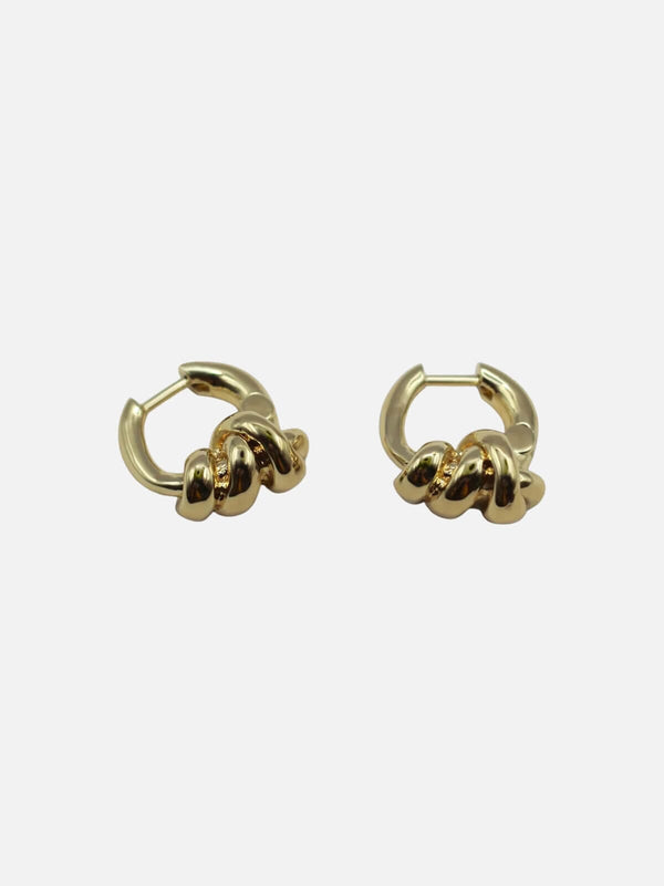 perlu Double Knot Hoops - Gold