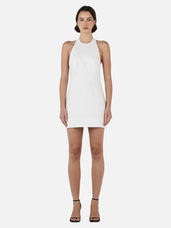 perlu Ellison Linen Mini Dress - Ivory