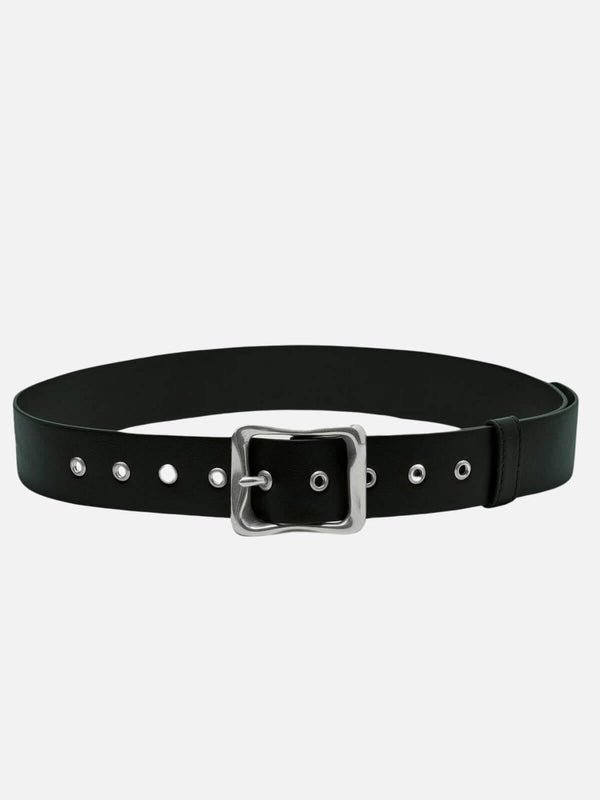 perlu Everyday Buckle Belt - Black/Silver